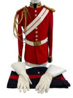 British Army Life Guards Troopers Uniform with Cross Belt Gauntlets and Trousers British Army Life Guards Troopers Uniform with Cross Belt Gauntlets and Trousers