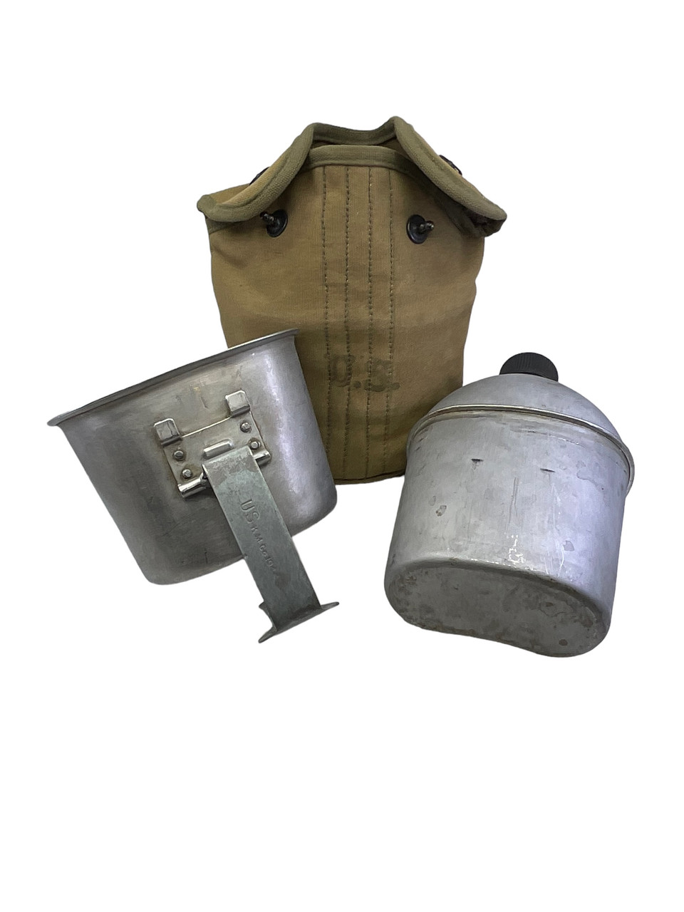 WW2 US Army Canteen Complete Set With British Made Cover Dated 1944 WW2 US Army Canteen Complete Set With British Made Cover Dated 1944