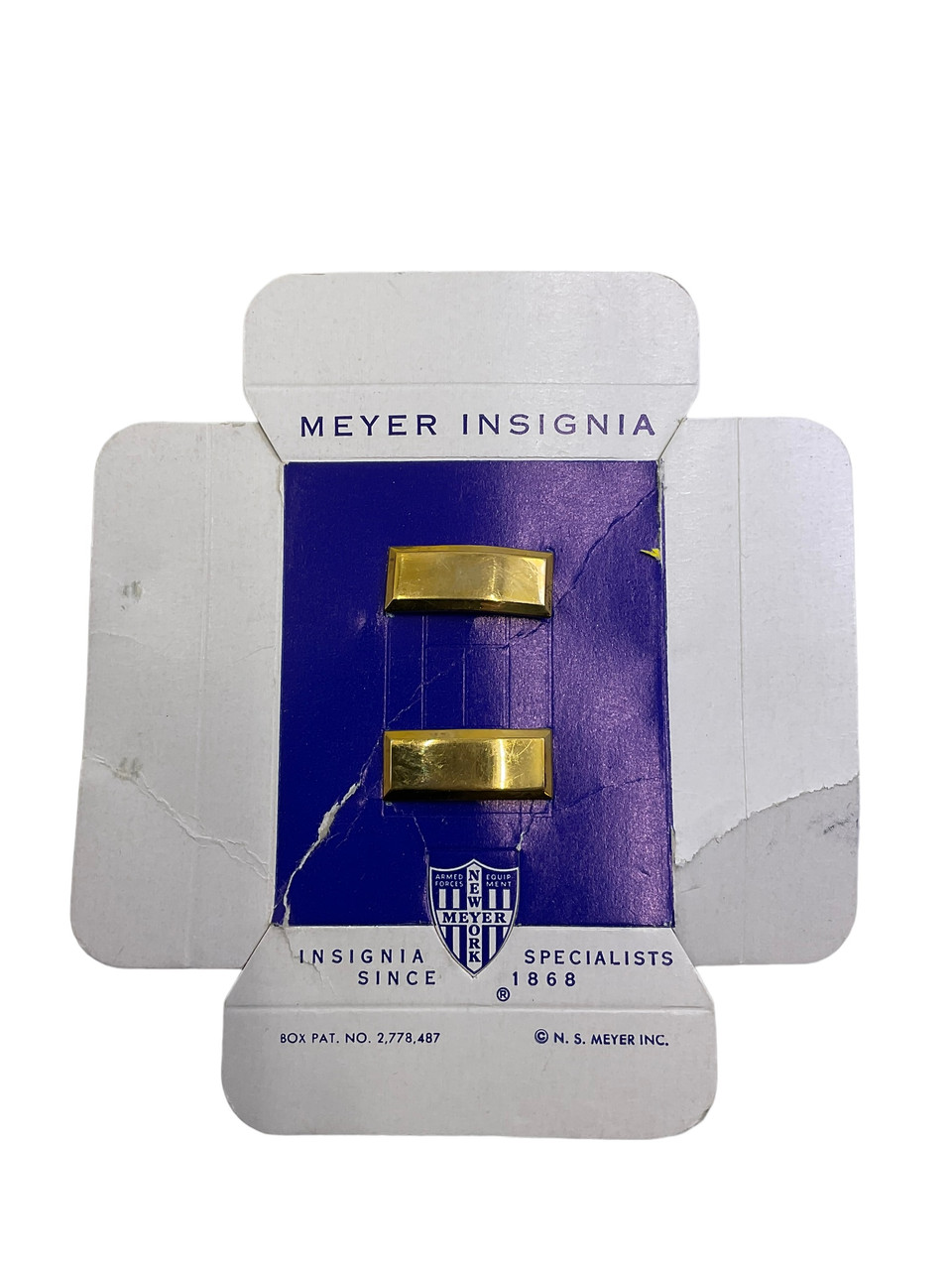 US Army Second Lieutenant Rank Insignia Pair NS Meyer US Army Second Lieutenant Rank Insignia Pair NS Meyer