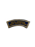 WW2 Canadian RCASC British Made Shoulder Title Insignia Single