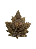 WW1 Canadian CEF 136th Battalion Collar Insignia Single