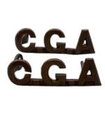 WW1 Canadian CEF CGA Garrison Artillery Shoulder Titles Insignia Pair