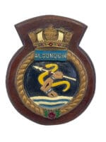 Canadian Navy RCN HMS Algonquin Ship's Plaque