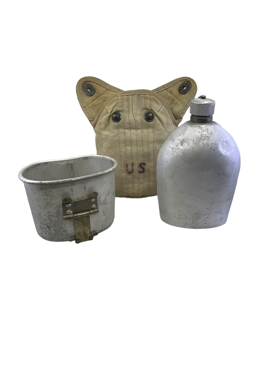 WW1 US AEF Canteen Carrier and Cup 1918 Dated WW1 US AEF Canteen Carrier and Cup 1918 Dated