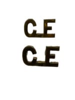 WW1 Canadian Engineers CE Shoulder Titles Insignia Pair