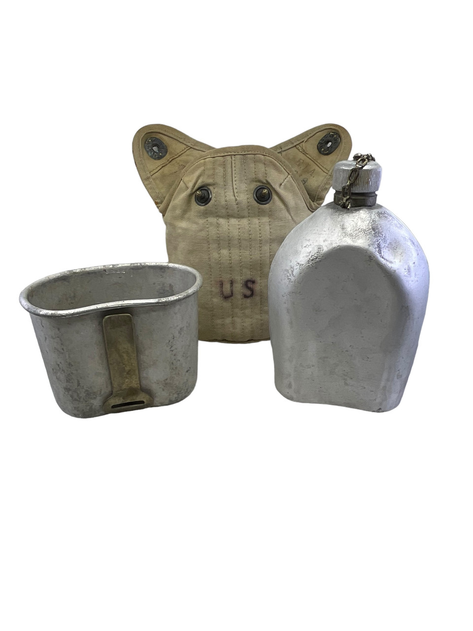 WW1 US AEF Canteen Carrier and Cup 1918 Dated WW1 US AEF Canteen Carrier and Cup 1918 Dated