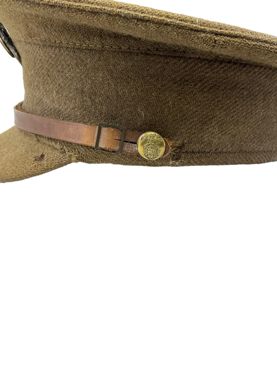 WW1 Canadian CEF 1902 Pattern Other Ranks CFA Artillery Peak Cap Hat Size 7 C Broad Arrowed WW1 Canadian CEF 1902 Pattern Other Ranks CFA Artillery Peak Cap Hat Size 7 C Broad Arrowed