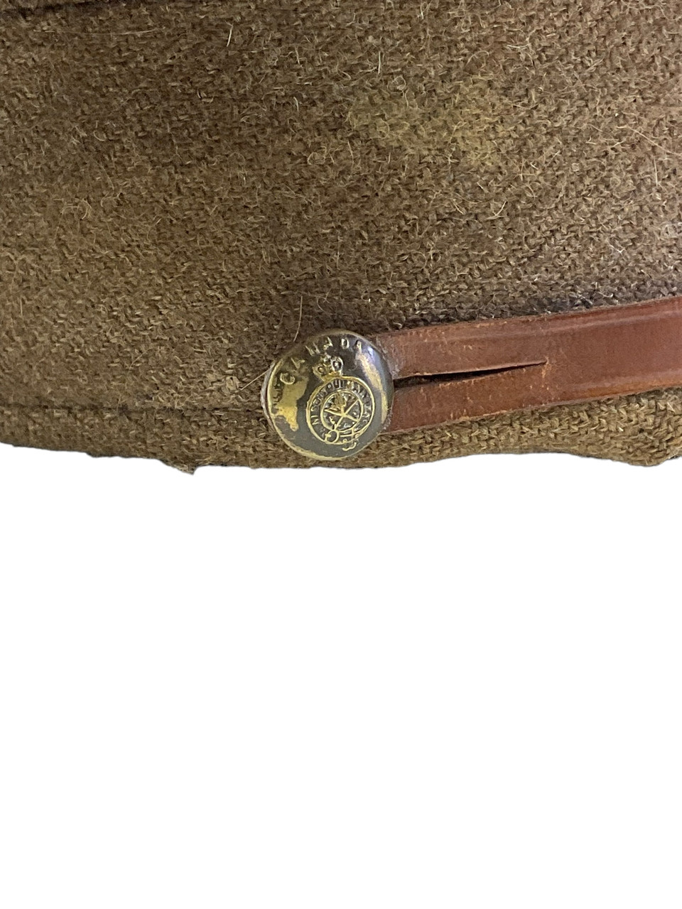 WW1 Canadian CEF 1902 Pattern Other Ranks CFA Artillery Peak Cap Hat Size 7 C Broad Arrowed WW1 Canadian CEF 1902 Pattern Other Ranks CFA Artillery Peak Cap Hat Size 7 C Broad Arrowed