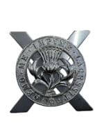 British 52nd Lowland Volunteers Staybright Cap Badge
