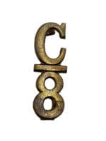 WW1 Canadian CEF 8th Battalion C Bar 8 Collar Insignia Single