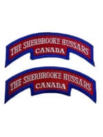Canadian Forces Sherbooke Hussars Shoulder Titles Insignia Pair