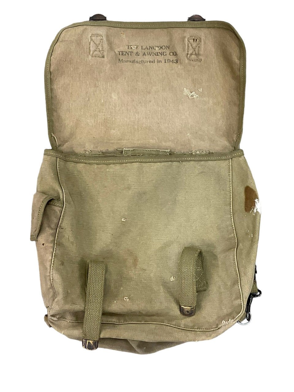 WW2 US Army Musette Officer Bag 1943 Dated WW2 US Army Musette Officer Bag 1943 Dated