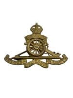 WW1 Canadian CEF CFA Artillery Officers Gilt Cap Badge