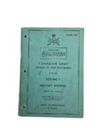 Canadian Army Manual Vol 1 Military Writing Softcover Reference Book