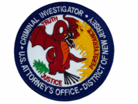 US Attorneys Office District of New Jersey Criminal Investigator Patch