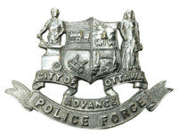 Canadian City Of Ottawa Ontario Police Force Metal Cap Badge