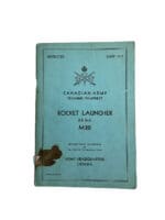 Canadian Army Manual Rocket Launcher M20 Softcover Reference Book
