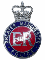 British Greater Manchester Constabulary Police Helmet Badge 2