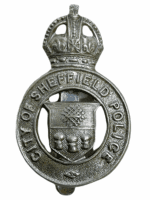British City Of Sheffield Yorkshire Police Constabulary Helmet Badge