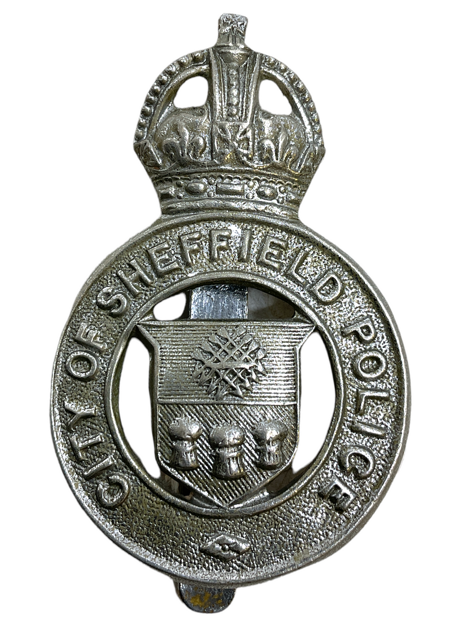 British City Of Sheffield Yorkshire Police Constabulary Helmet Badge British City Of Sheffield Yorkshire Police Constabulary Helmet Badge