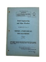 Canadian Field Engineering and Mine Warfare Pamphlet No 4 Mines Individual Mechanisms Softcover Reference Book