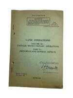 British Land Operations Vol 3 Counter Revolutionary Operations Part 1 Principles and General Aspects Softcover Reference Book