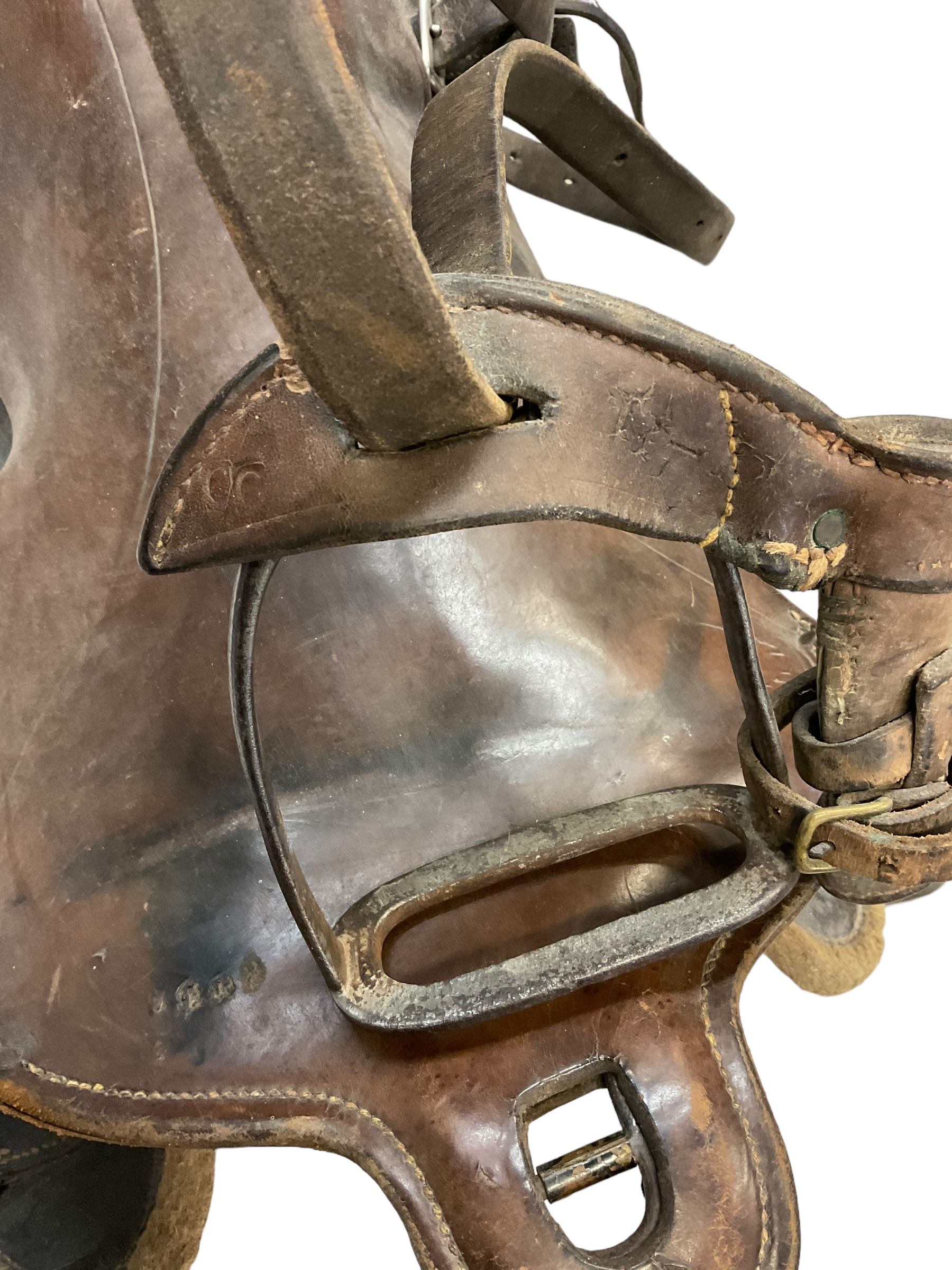 WW1 Canadian CEF Cavalry Saddle 1914 Dated C Broad Arrowed Complete WW1 Canadian CEF Cavalry Saddle 1914 Dated C Broad Arrowed Complete