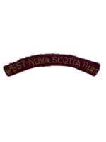 WW2 Canadian West Nova Scotia Regiment Shoulder Title Insignia Single