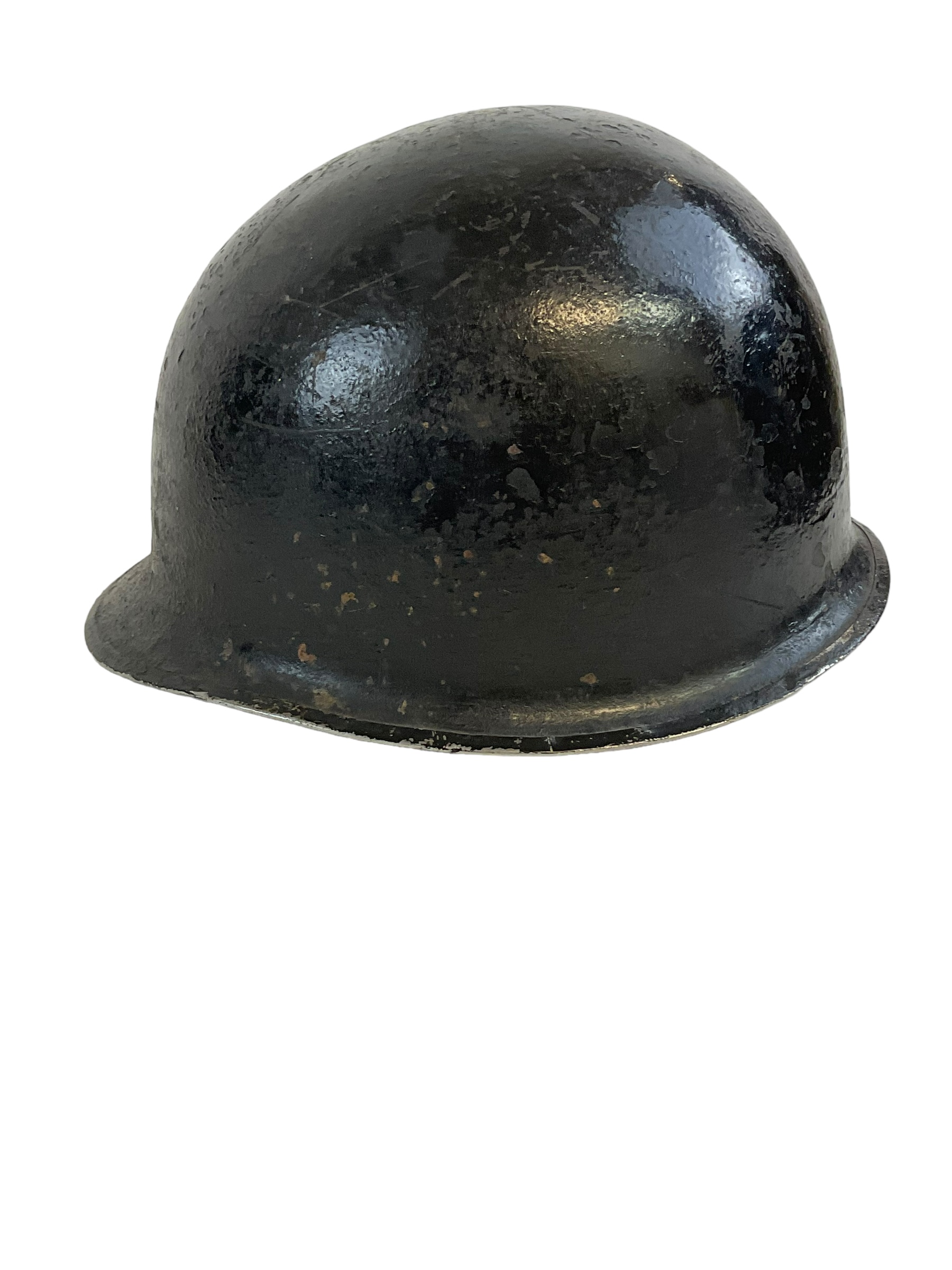 WW2 US M1 Steel Helmet Front Seam Fixed Bail with Cut Down Liner WW2 US M1 Steel Helmet Front Seam Fixed Bail with Cut Down Liner