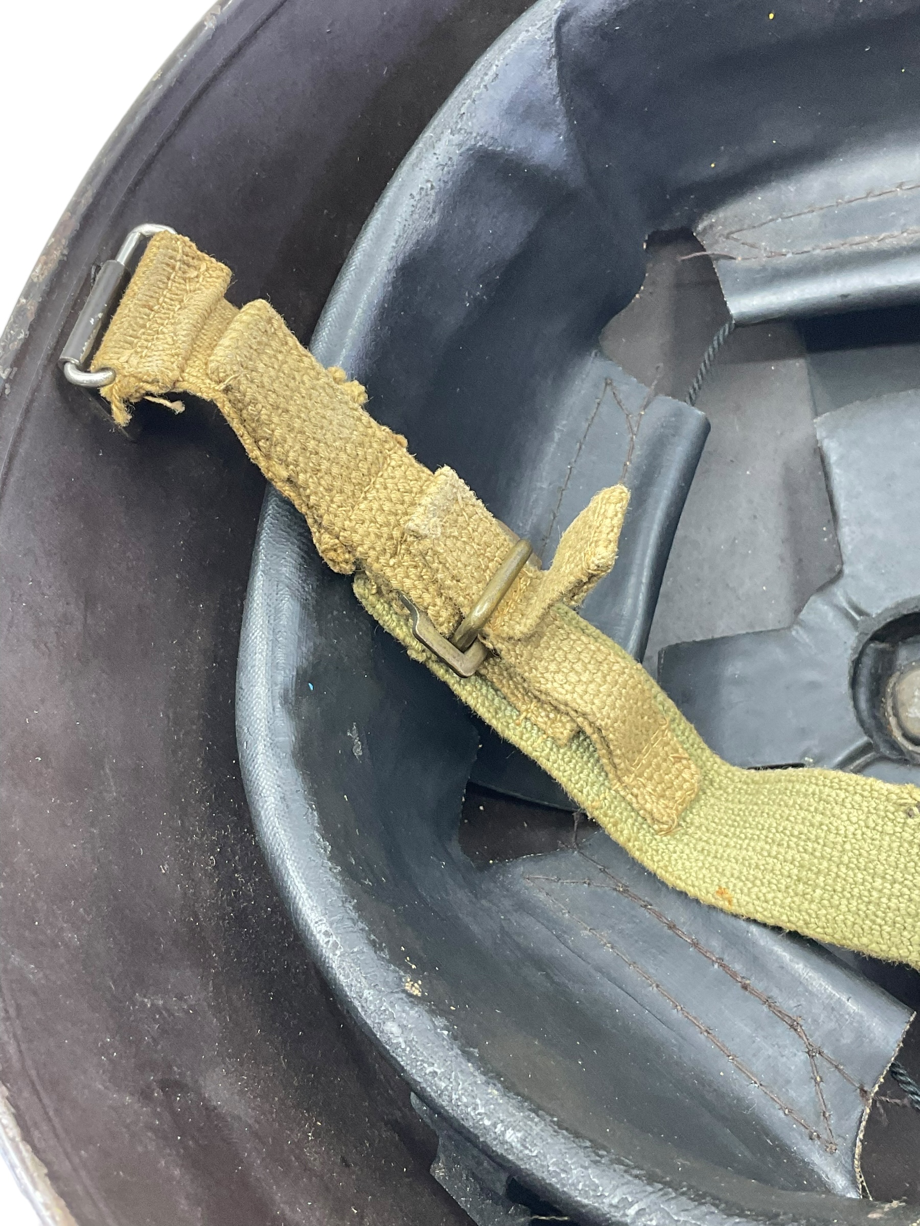 WW2 British Royal Armoured Corps Helmet BMB 1945 Dated WW2 British Royal Armoured Corps Helmet BMB 1945 Dated