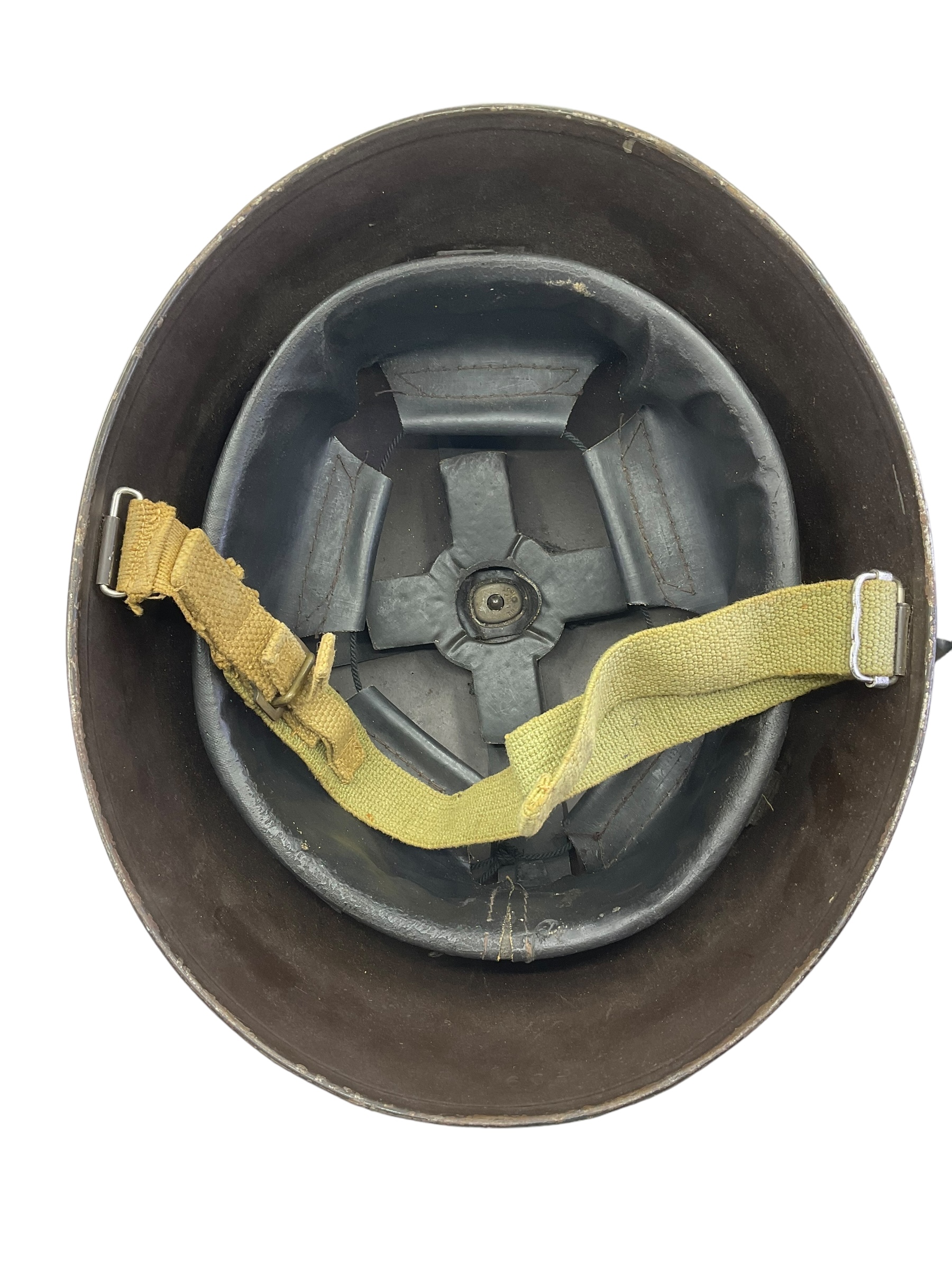 WW2 British Royal Armoured Corps Helmet BMB 1945 Dated WW2 British Royal Armoured Corps Helmet BMB 1945 Dated