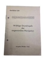 WW2 German Luftwaffe Ground Rules for Navigation Booklet 1943 Dated WW2 German Luftwaffe Ground Rules for Navigation Booklet 1943 Dated