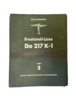 WW2 German Luftwaffe Do217 Original Manual