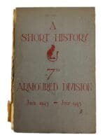 WW2 British A Short History 7th Armoured Division Hardcover Reference Book
