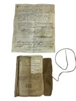 British Victorian Service Book and Parchment Certificate Crimean War Royal Canadian Regiment of Rifles