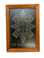British Black Watch Pipes and Drums Engraved Plaque British Black Watch Pipes and Drums Engraved Plaque