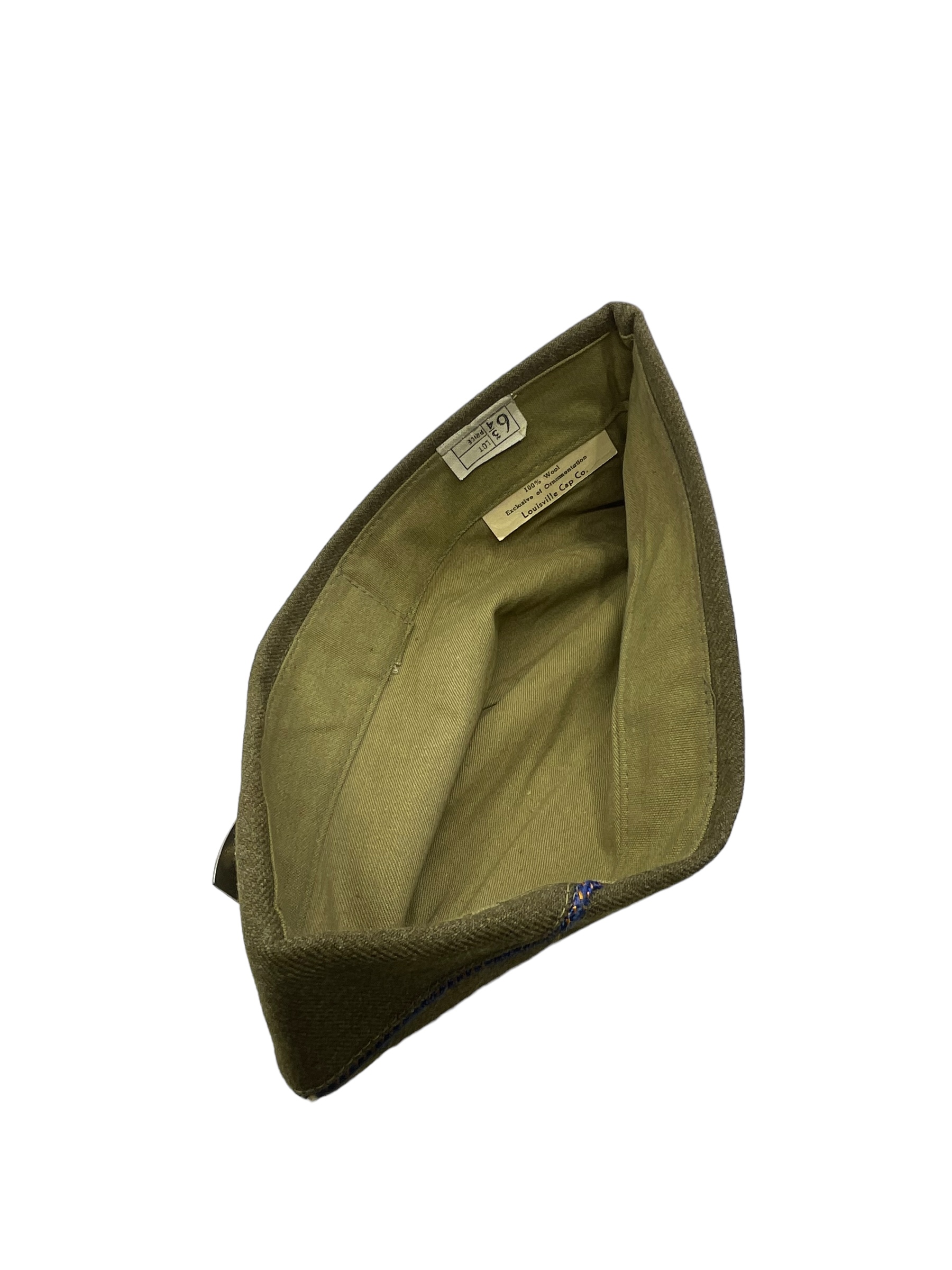 WW2 US Army Airways Communication System Garrison Cap with Badge Size 6 3/4 WW2 US Army Airways Communication System Garrison Cap with Badge Size 6 3/4