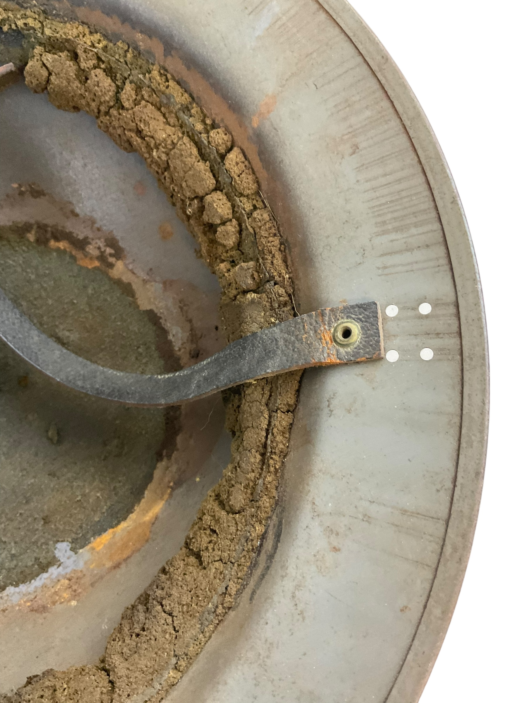 WW2 British Factory Civil Defence Helmet Mk 2 Number 2D WW2 British Factory Civil Defence Helmet Mk 2 Number 2D