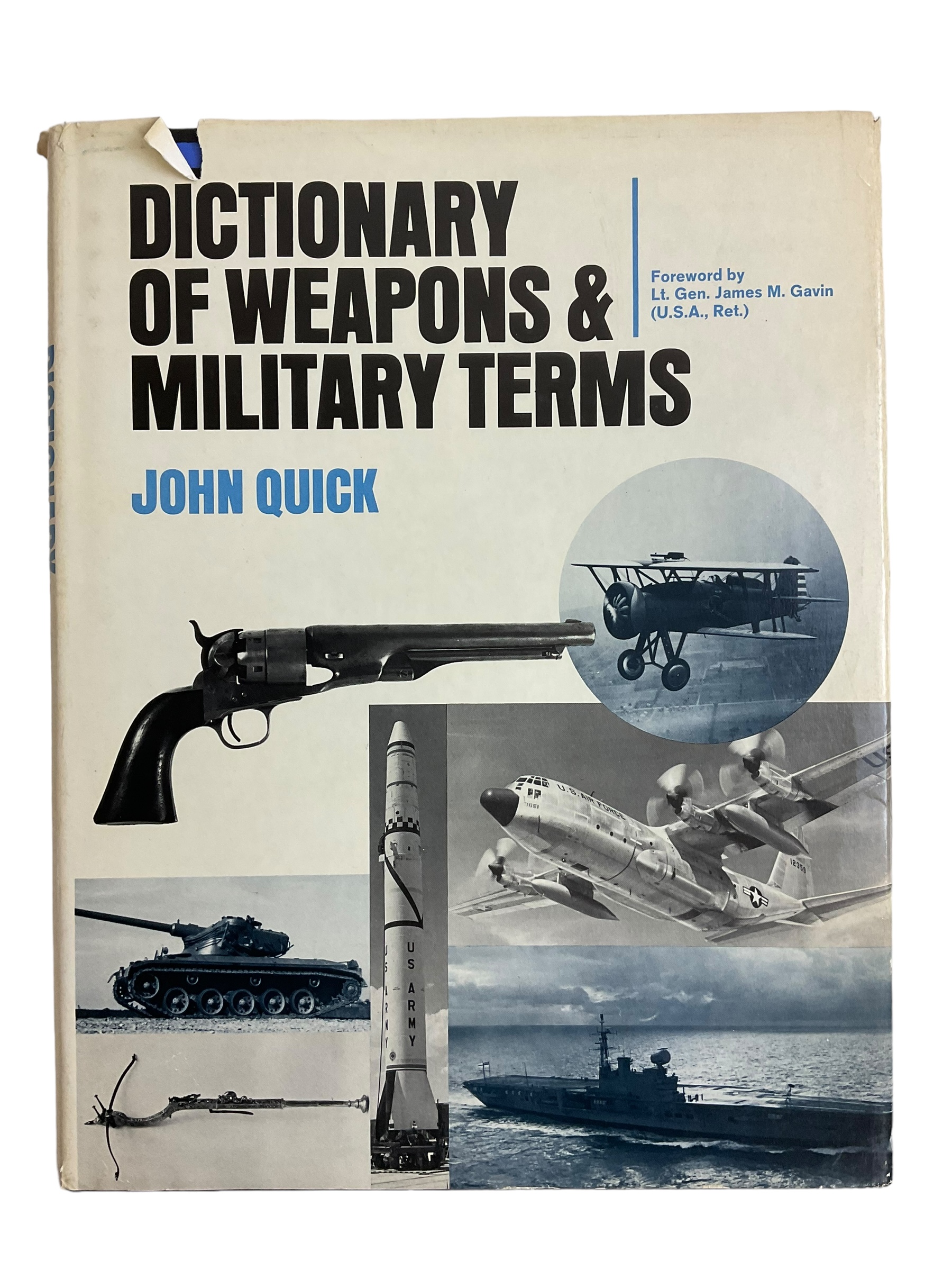 Dictionary of Weapons and Military Terms John Quick Hardcover Reference Book Dictionary of Weapons and Military Terms John Quick Hardcover Reference Book