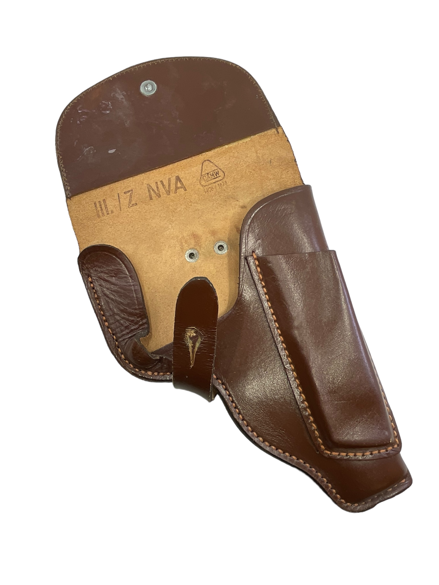 East German Army PP Pistol Leather Holster East German Army PP Pistol Leather Holster