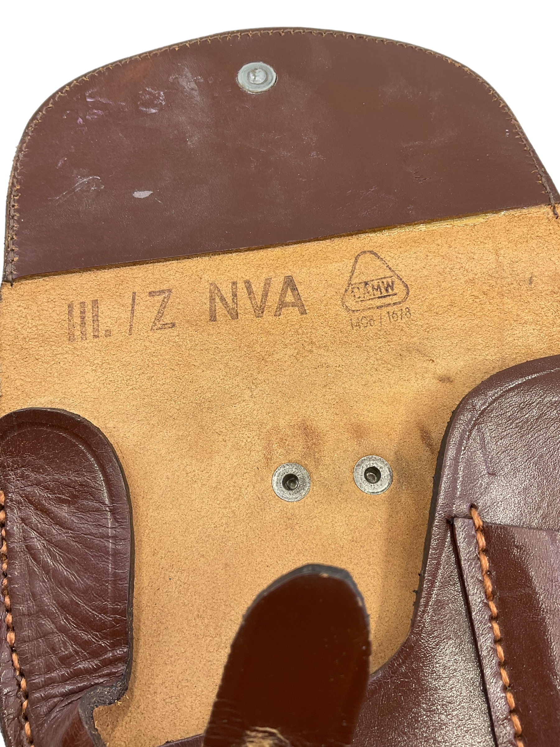 East German Army PP Pistol Leather Holster East German Army PP Pistol Leather Holster