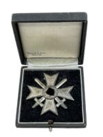 WW2 German War Merit Cross with Swords 1st Class in Case Maker 1 Deschler