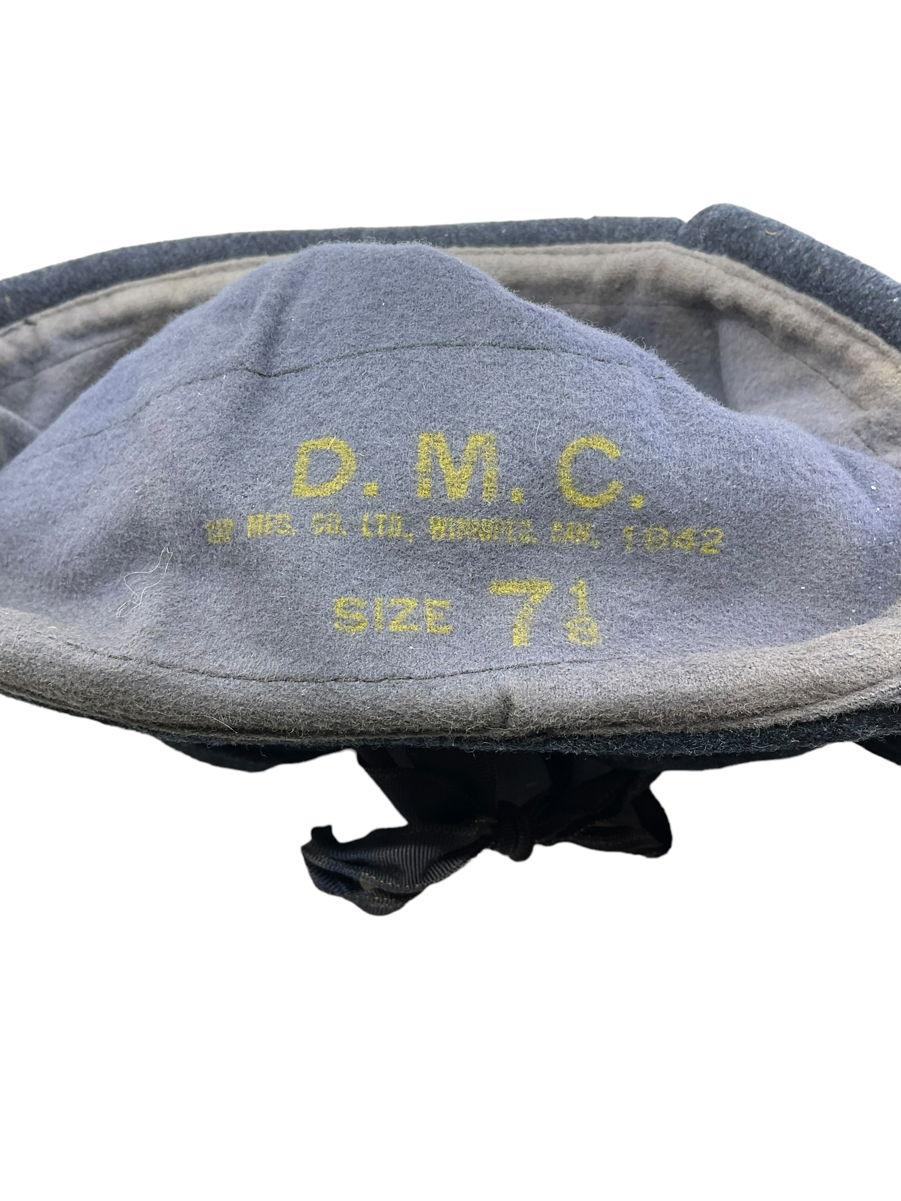 WW2 Canadian RCAF Winter Wool Hat Size 7 1/8 Dated 1942 WW2 Canadian RCAF Winter Wool Hat Size 7 1/8 Dated 1942