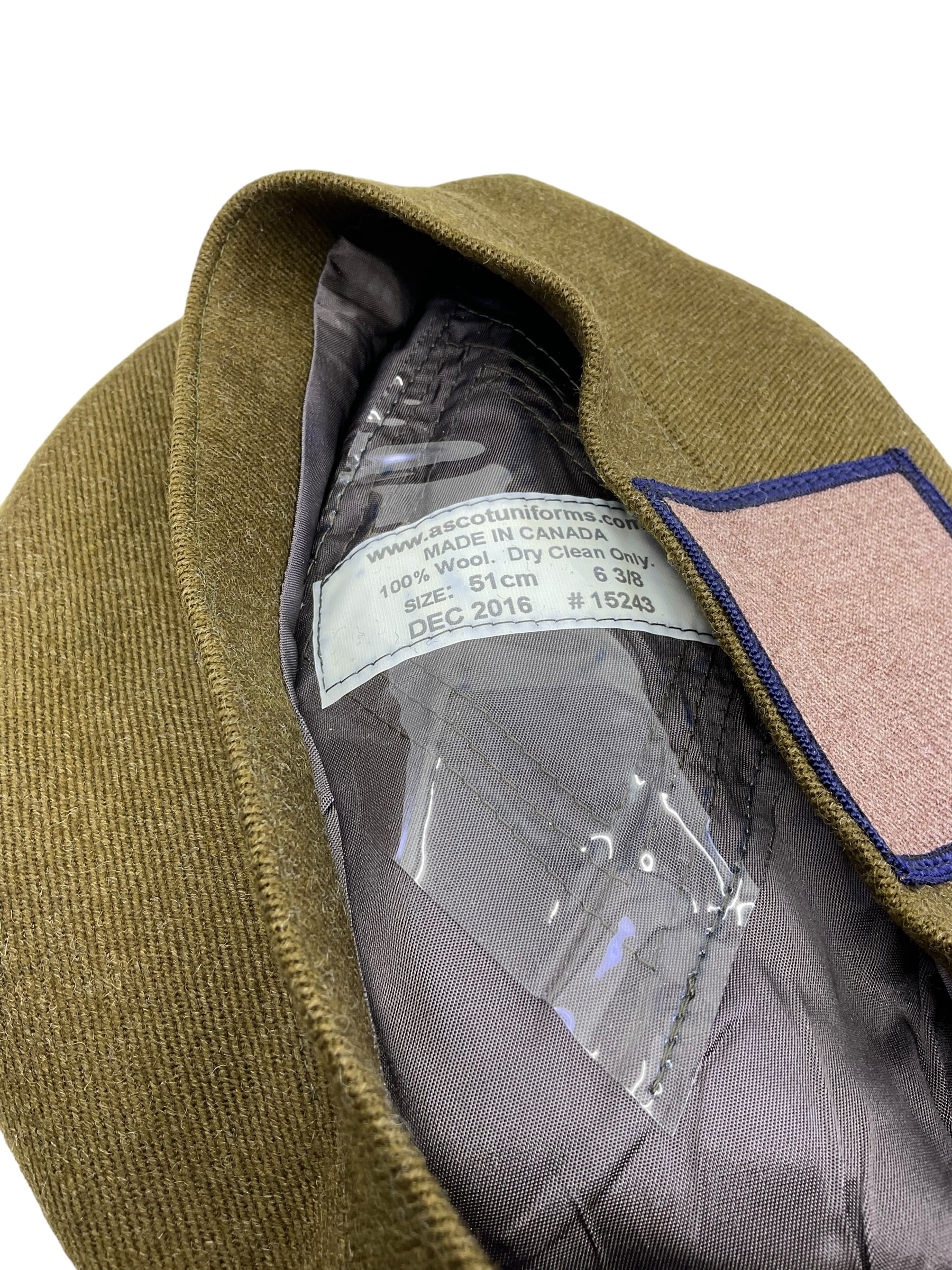 Canadian Toronto Scottish TOS Balmoral Size 6 3/8 Canadian Toronto Scottish TOS Balmoral Size 6 3/8