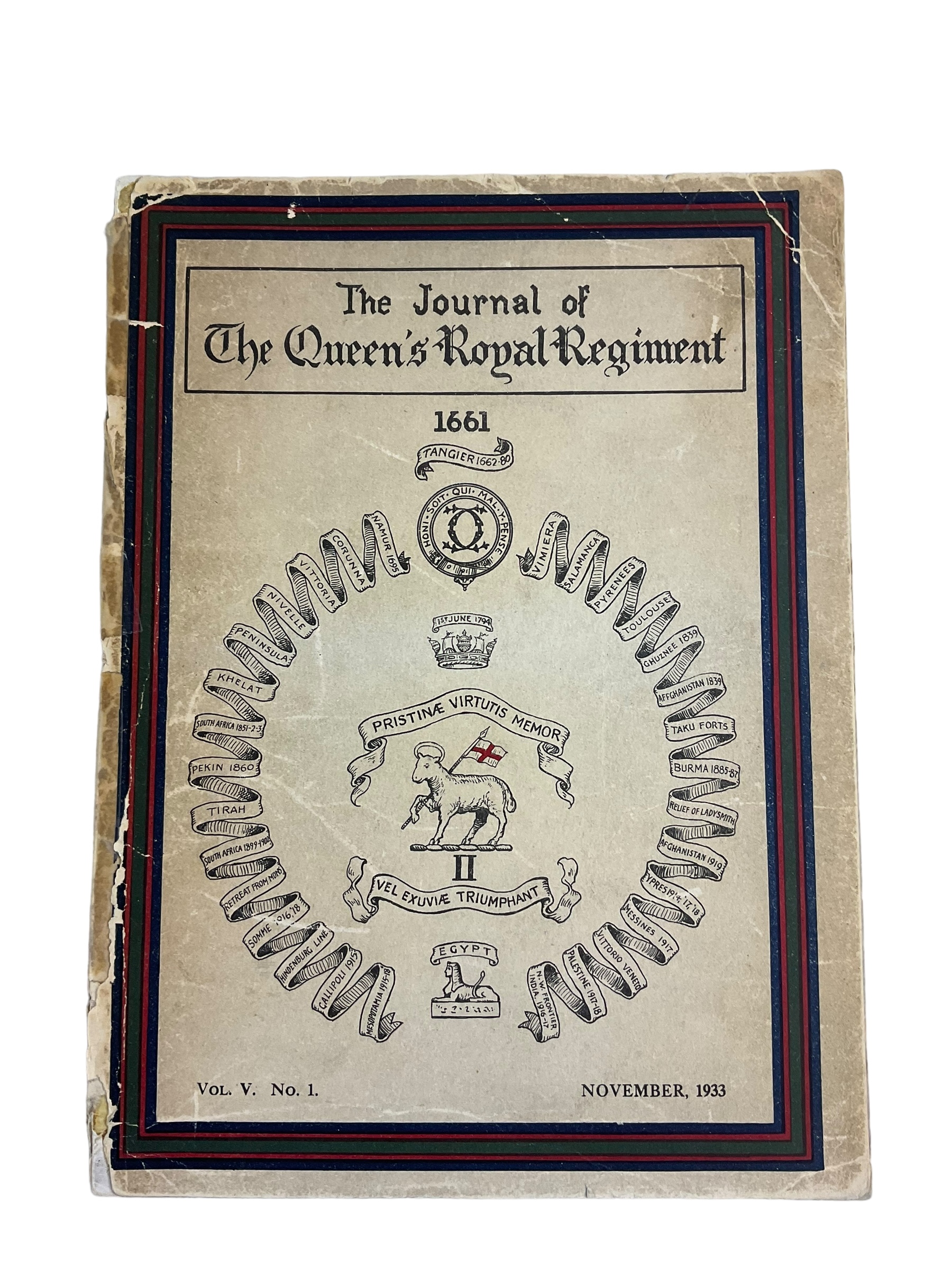 British Army Journal Queens Royal Regiment November 1933 Reference Book British Army Journal Queens Royal Regiment November 1933 Reference Book