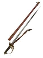 British 1892 Pattern Infantry Officers Sword with Leather Scabbard Edward 7th British 1892 Pattern Infantry Officers Sword with Leather Scabbard Edward 7th