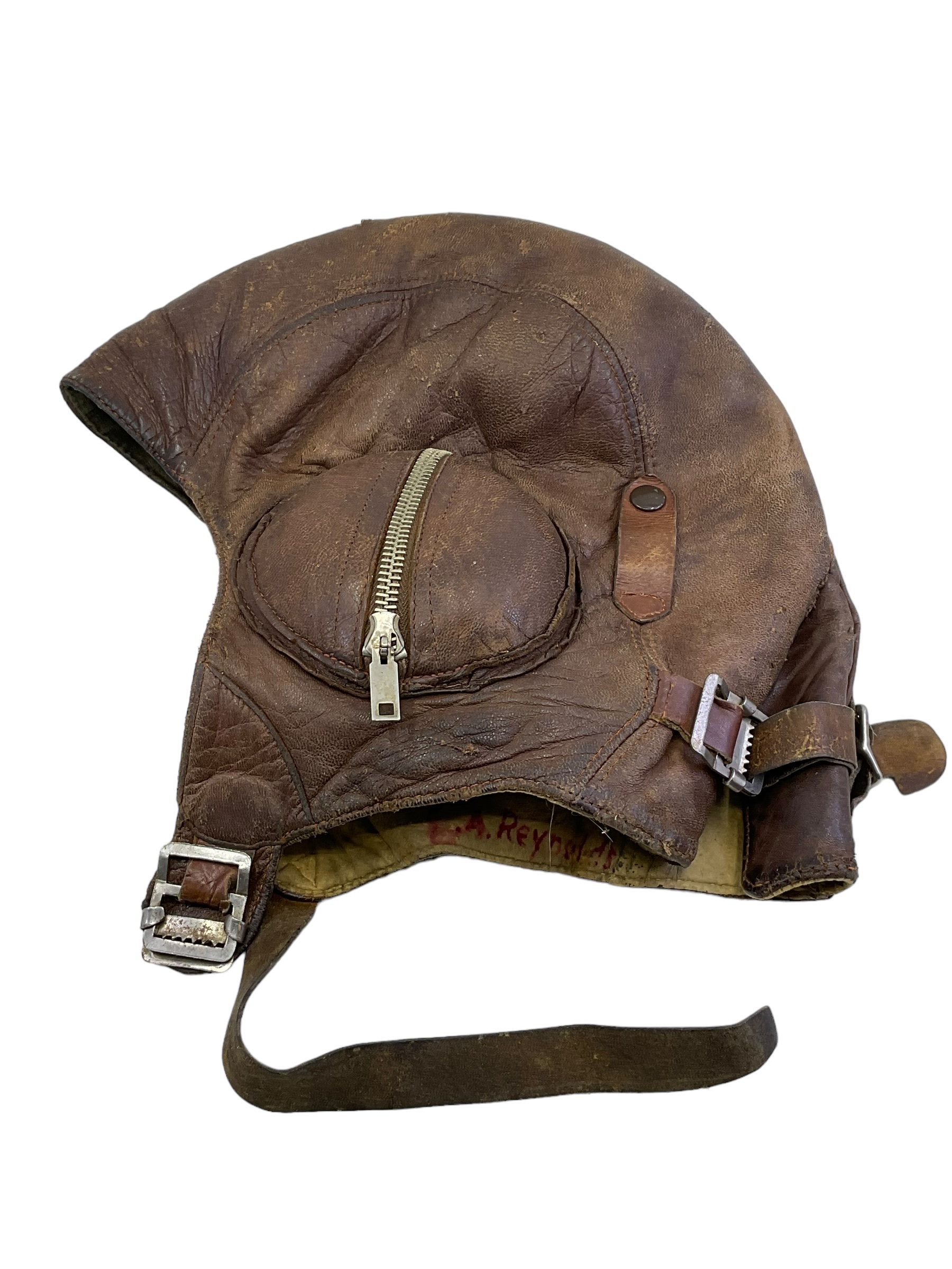 WW2 Canadian RCAF Type B Leather Flying Helmet Named WW2 Canadian RCAF Type B Leather Flying Helmet Named