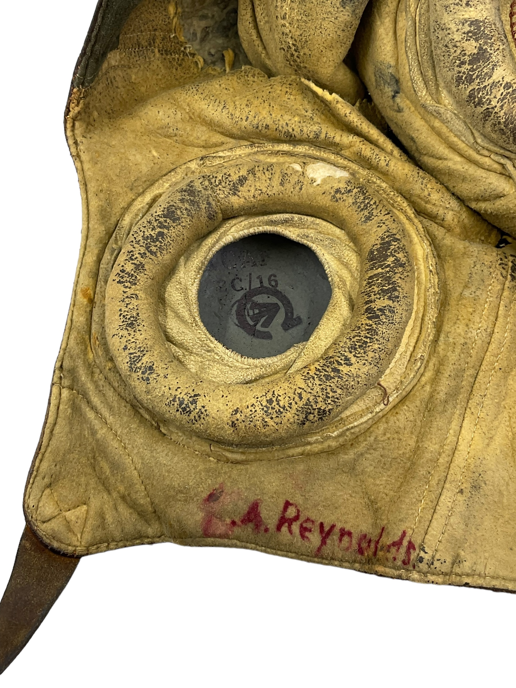 WW2 Canadian RCAF Type B Leather Flying Helmet Named WW2 Canadian RCAF Type B Leather Flying Helmet Named