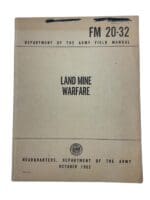 US Army Land Mine Warfare 1963 Training Manual