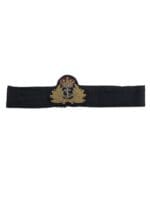 British Canadian Navy RCN RN Officers Bullion Wire Cap Badge with Hat Band